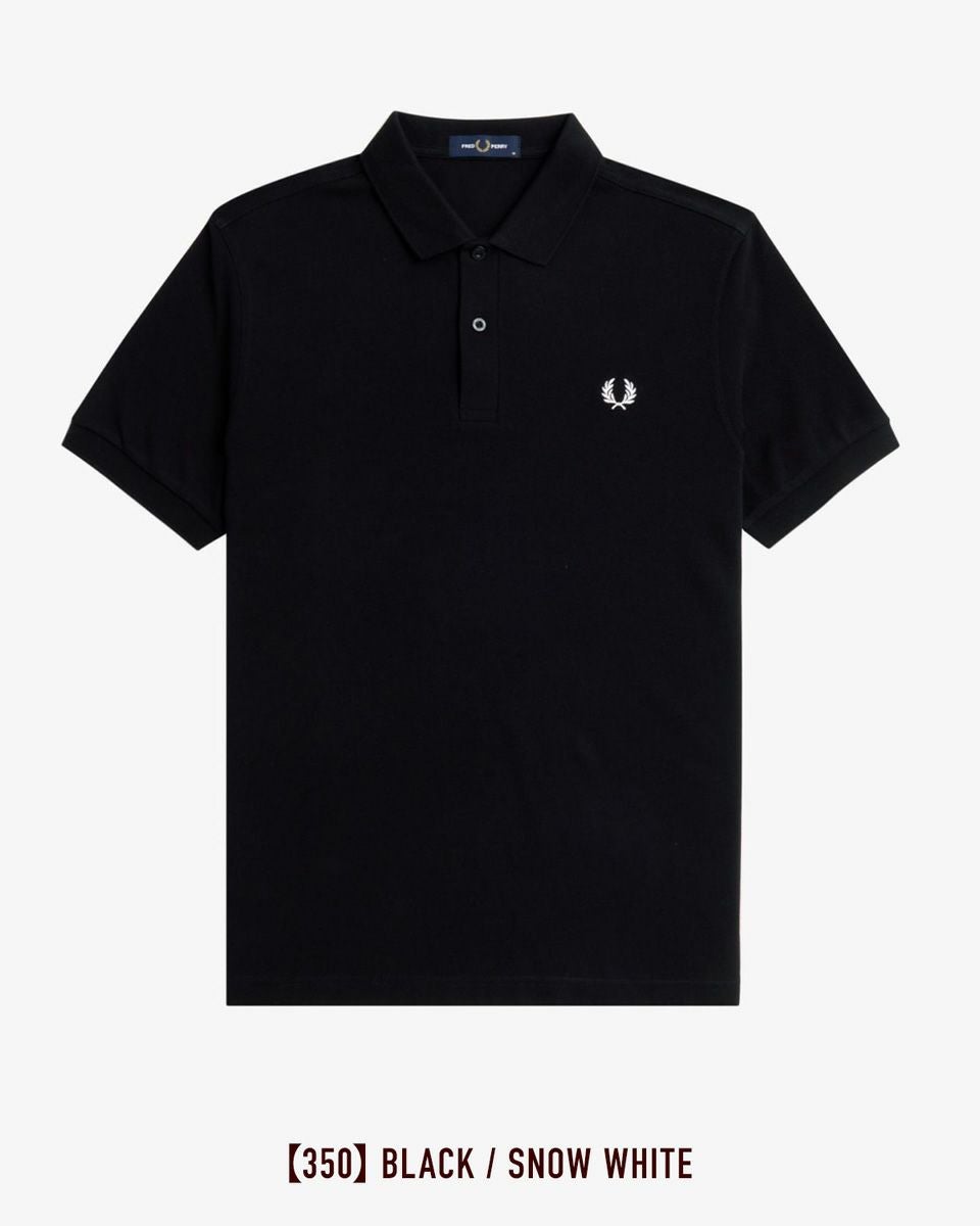 フレッドペリー【黒】ポロシャツ コットン 100% L FRED PERRY（フレッドペリー） ポロシャツ LS PLAIN FRED PERRY SHIIRT