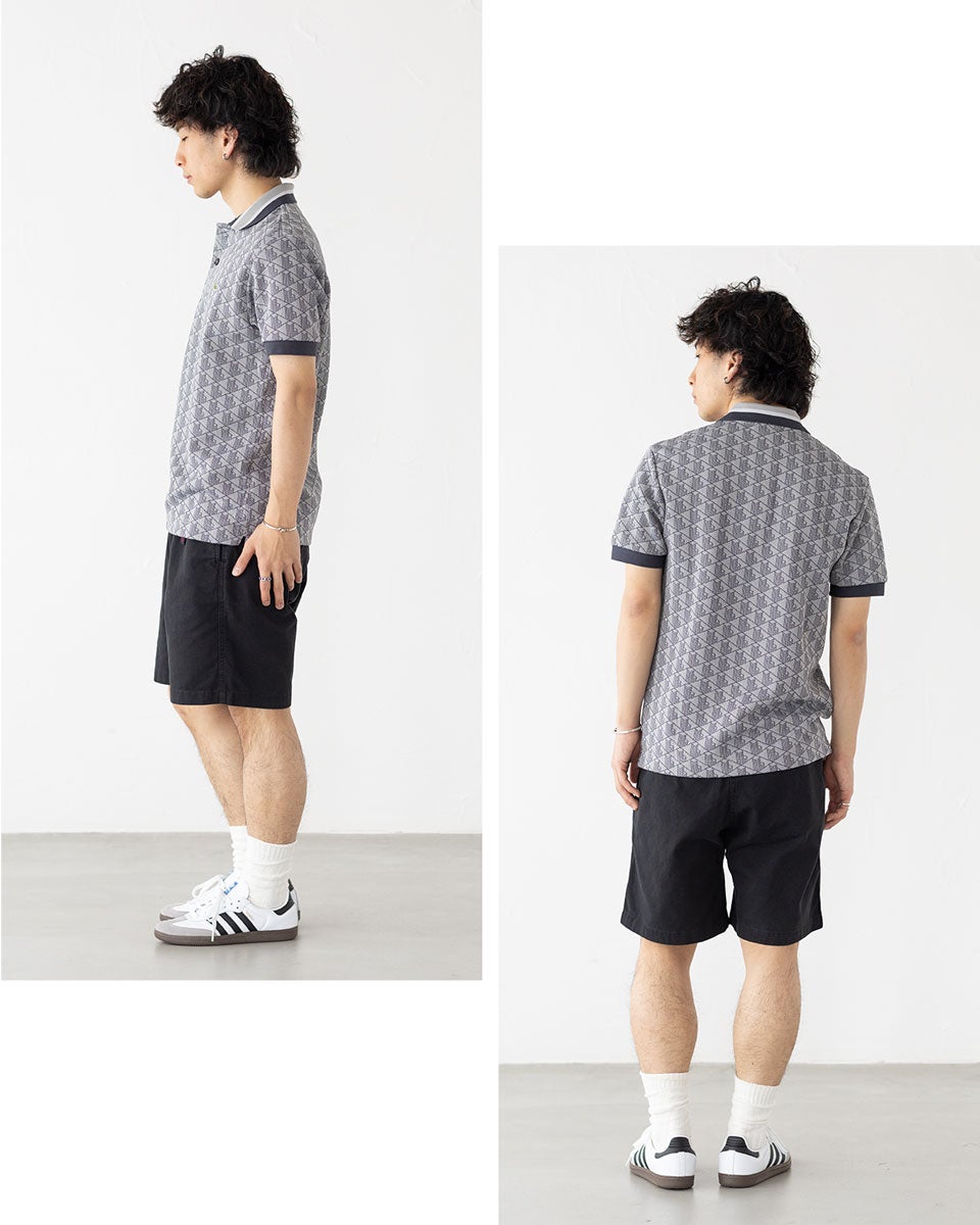 ラコステ LACOSTE モノグラム ジャカード ポロシャツ DH1417 DH0073 メンズ