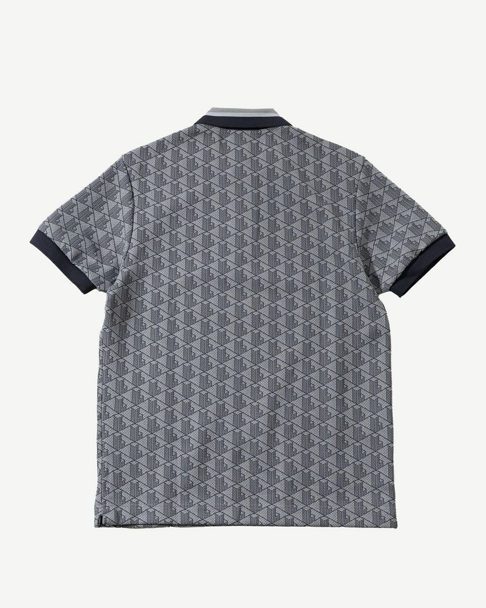ラコステ LACOSTE モノグラム ジャカード ポロシャツ DH1417 DH0073 メンズ