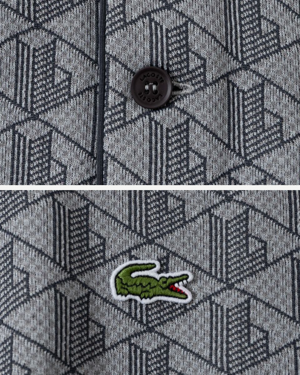ラコステ LACOSTE モノグラム ジャカード ポロシャツ DH1417 DH0073 メンズ