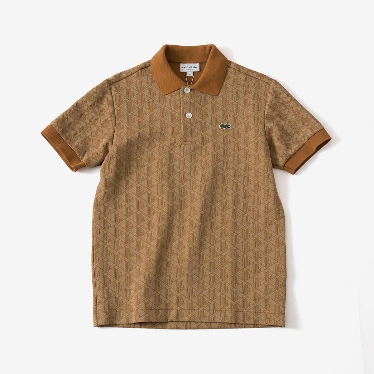 ラコステ LACOSTE モノグラム ジャカード ポロシャツ DH1417 DH0073 メンズ