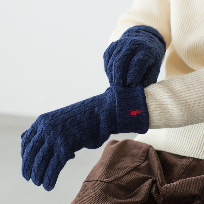 Polo Ralph Lauren ネイビーニット手袋　スマホ操作対応 楽天市場】ラルフローレン ラルフ 手袋 メンズ ポロラルフローレン