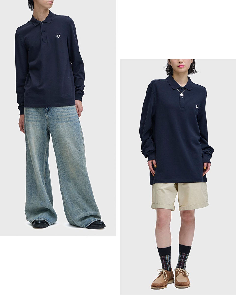 フレッドペリー 長袖 ポロシャツ FRED PERRY M6006 メンズ ロング