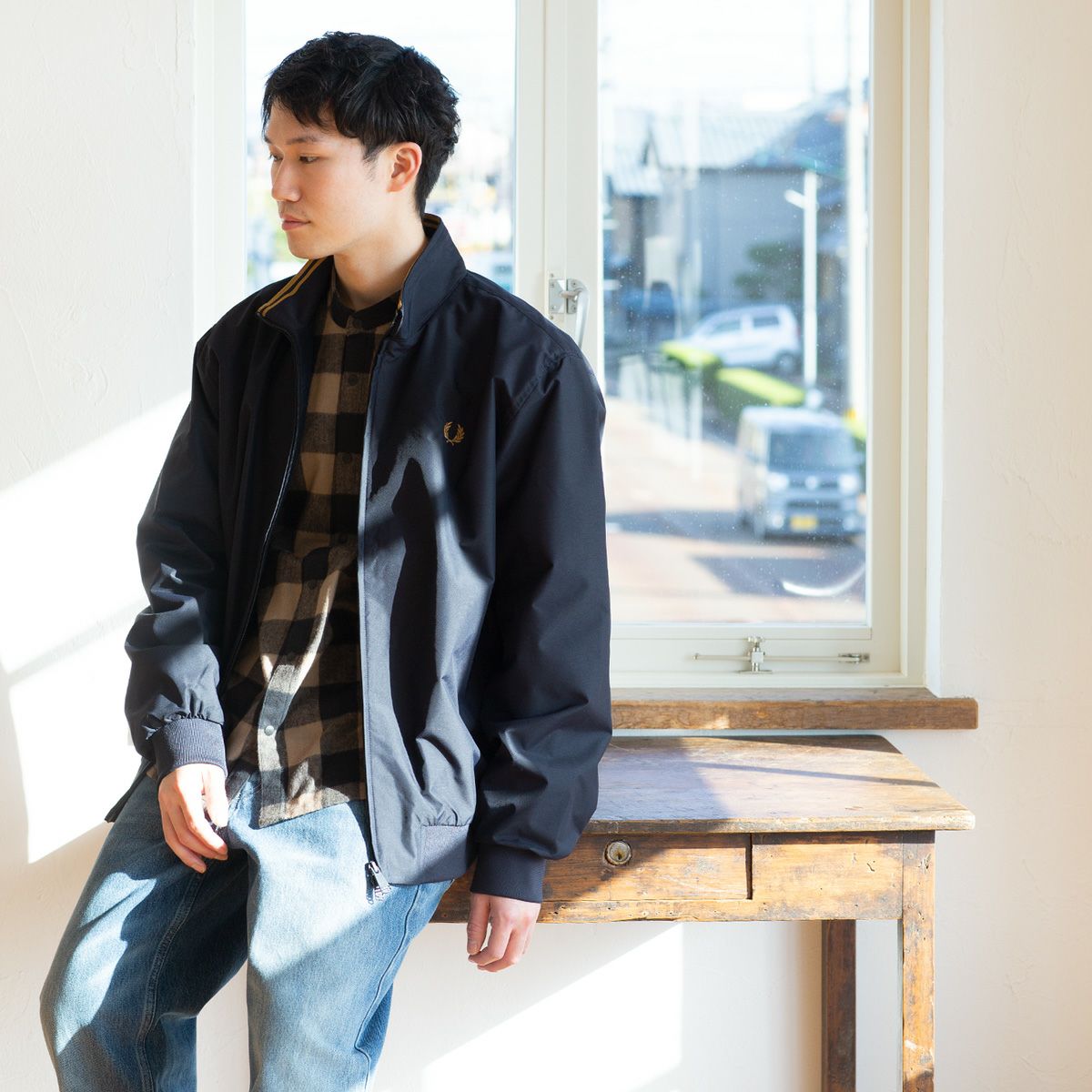 FRED PERRY ザ ブレンサム ジャケット　ナイロンジャケット　人気　黒 FRED PERRY｜ブレンサム ジャケット “THE BRENTHAM JACKET” j2660-mt