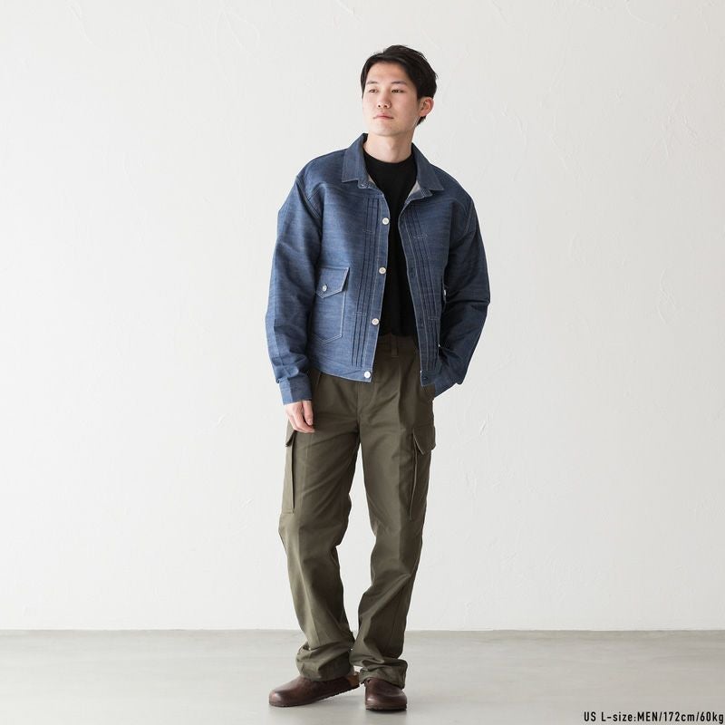 古着　USA製　リーバイス　プリーツブラウス　42 L レザーパッチ　希少. リーバイス ビンテージ クロージング LVC 1879 プリーツ ブラウス