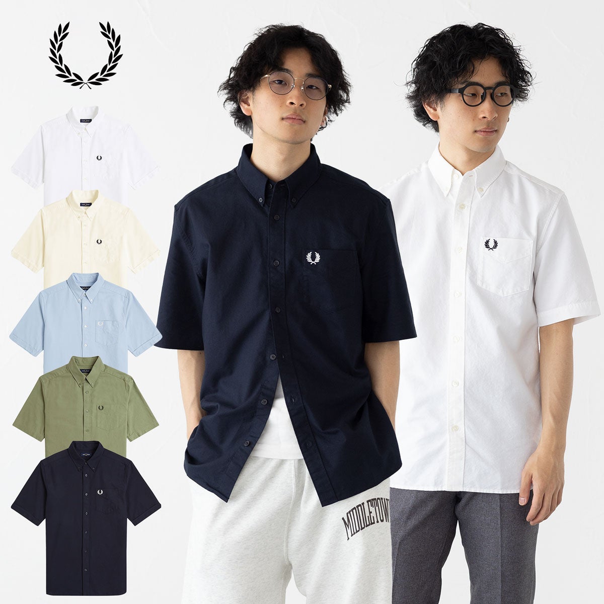 フレッドペリーFRED PERRY オックスフォード ショートスリーブ シャツ