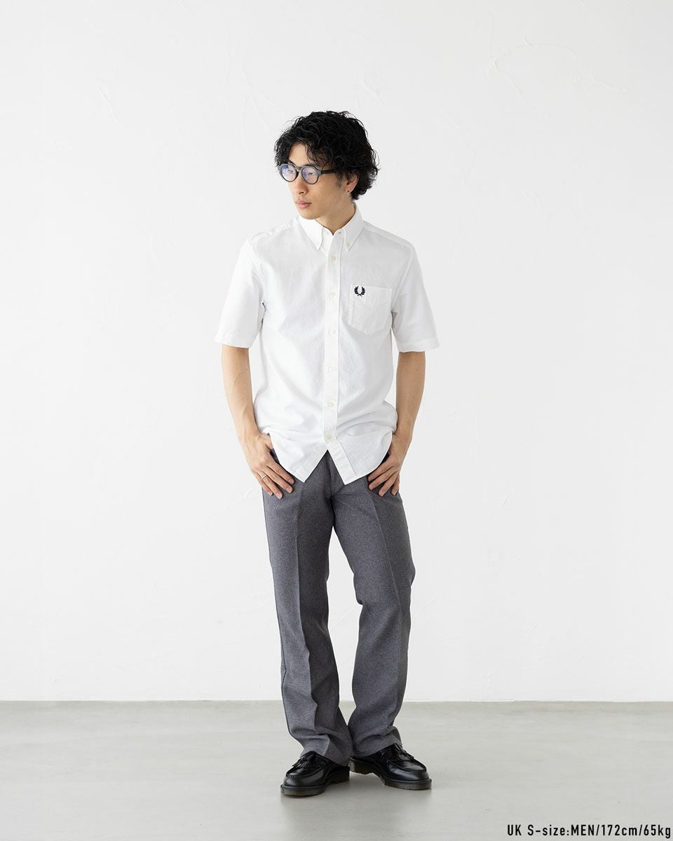 フレッドペリーFRED PERRY オックスフォード ショートスリーブ シャツ
