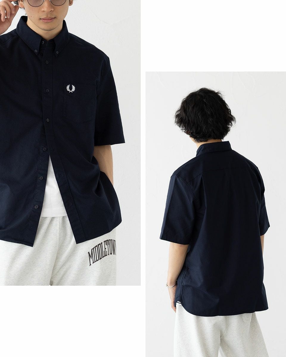 フレッドペリーFRED PERRY オックスフォード ショートスリーブ シャツ
