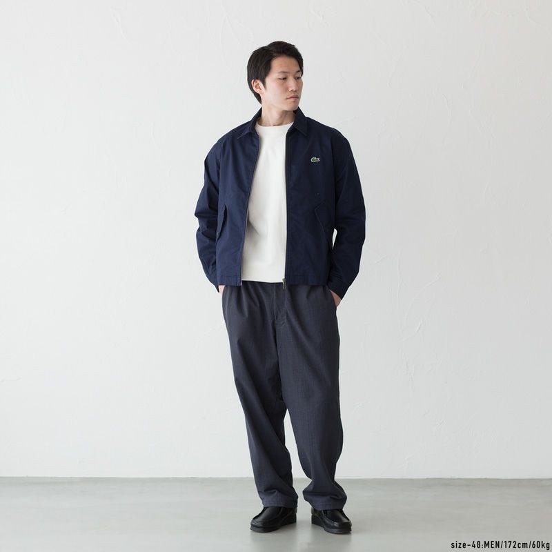 ラコステ ジップアップ ストレッチ ハリントンジャケット LACOSTE