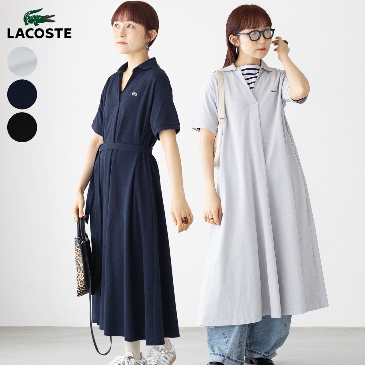 ラコステ LACOSTE ワンピース スキッパーネック ポロドレス EF038J-99