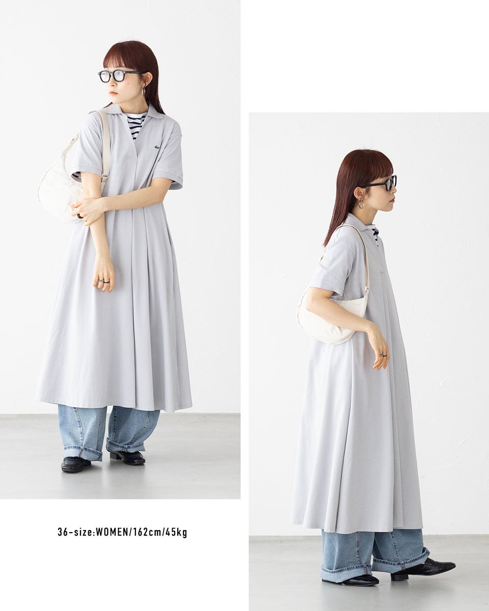 ラコステ LACOSTE ワンピース スキッパーネック ポロドレス EF038J-99