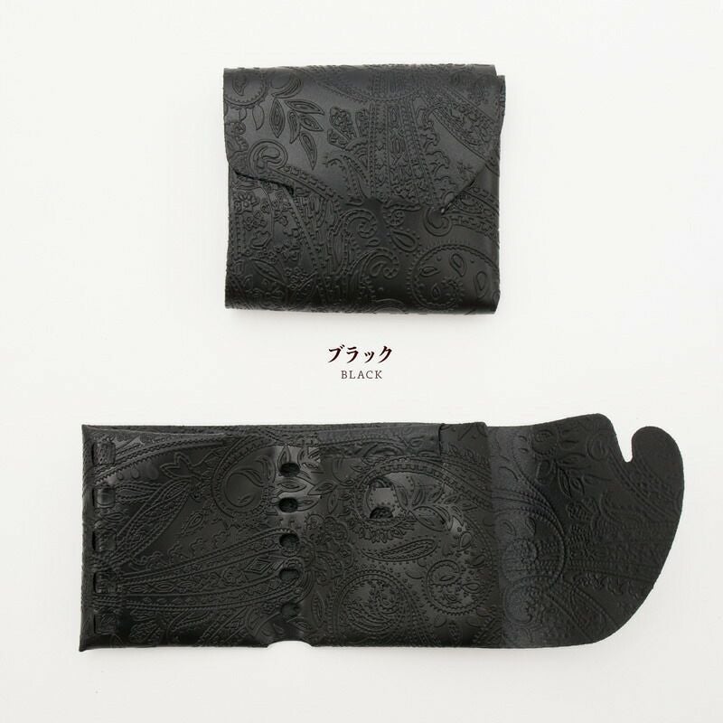 所作 財布 cp ウォレット 3.5 「ペイズリー」 shosa 日本製 本革 三