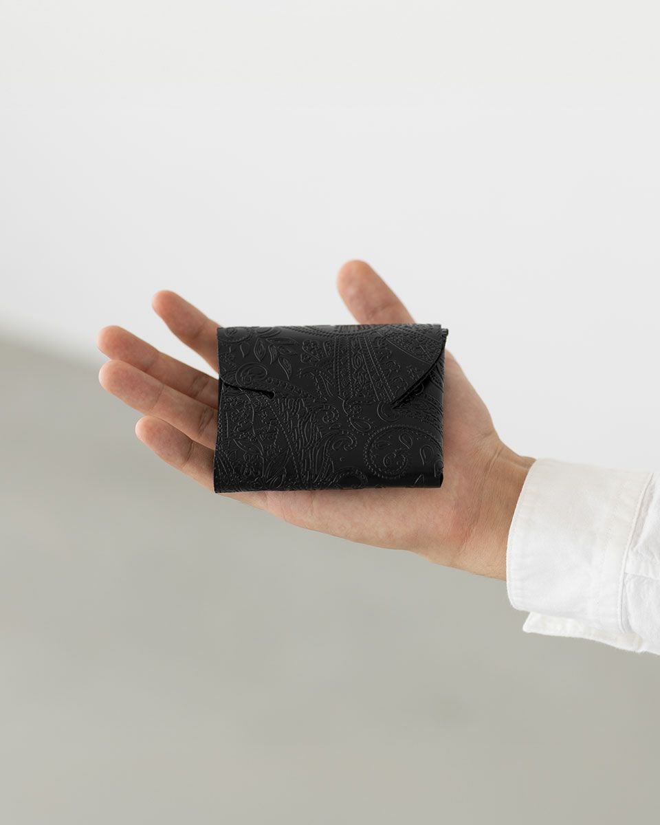 所作 財布 cp ウォレット 3.5 「ペイズリー」 shosa 日本製 本革 三