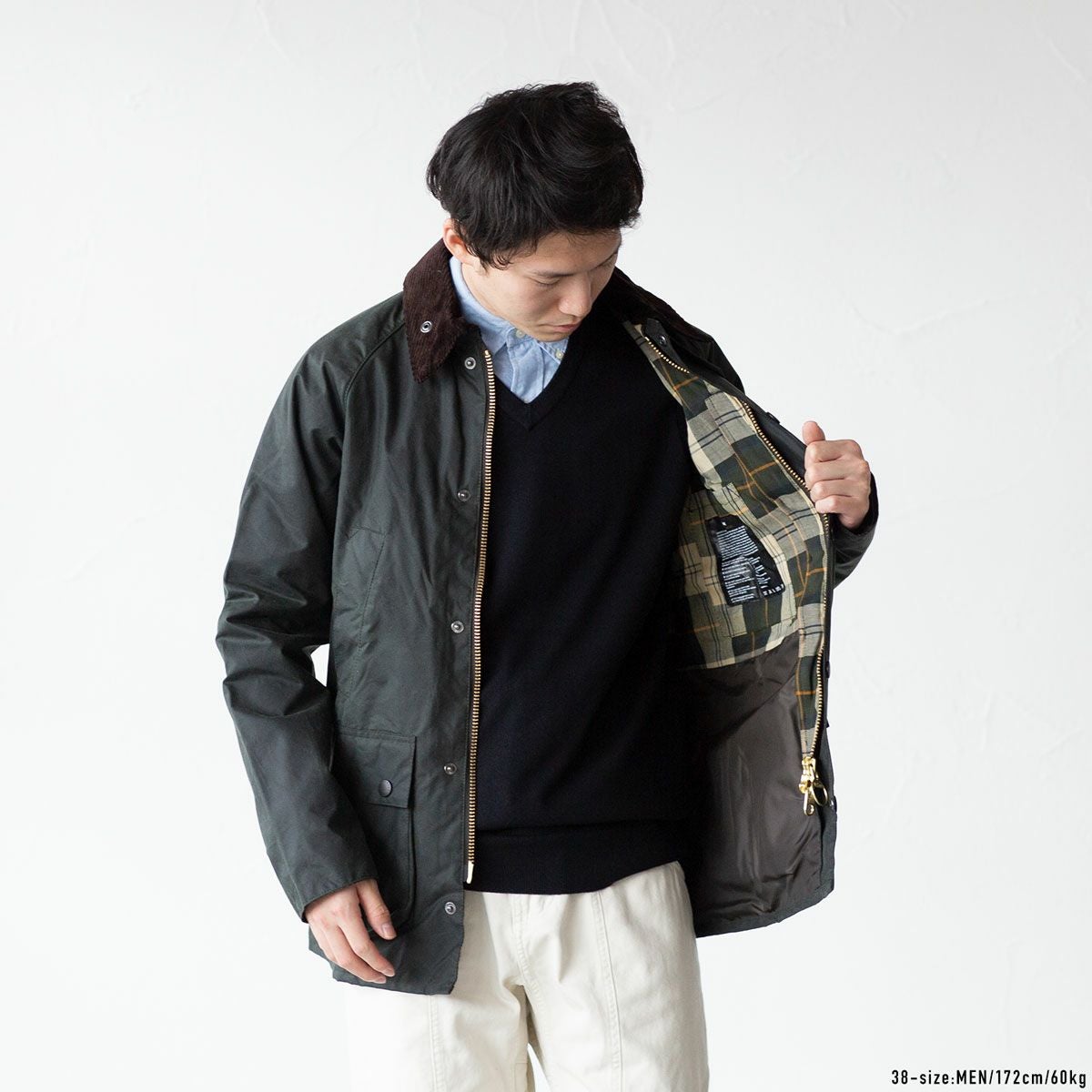バブアー ビデイル SL ワックス ジャケット MWX1758 メンズ スリム