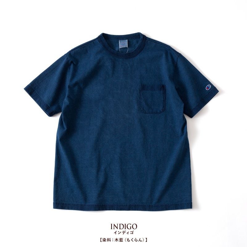 チャンピオン T1011 ポケット Tシャツ champion C5-X306 後染め 天然