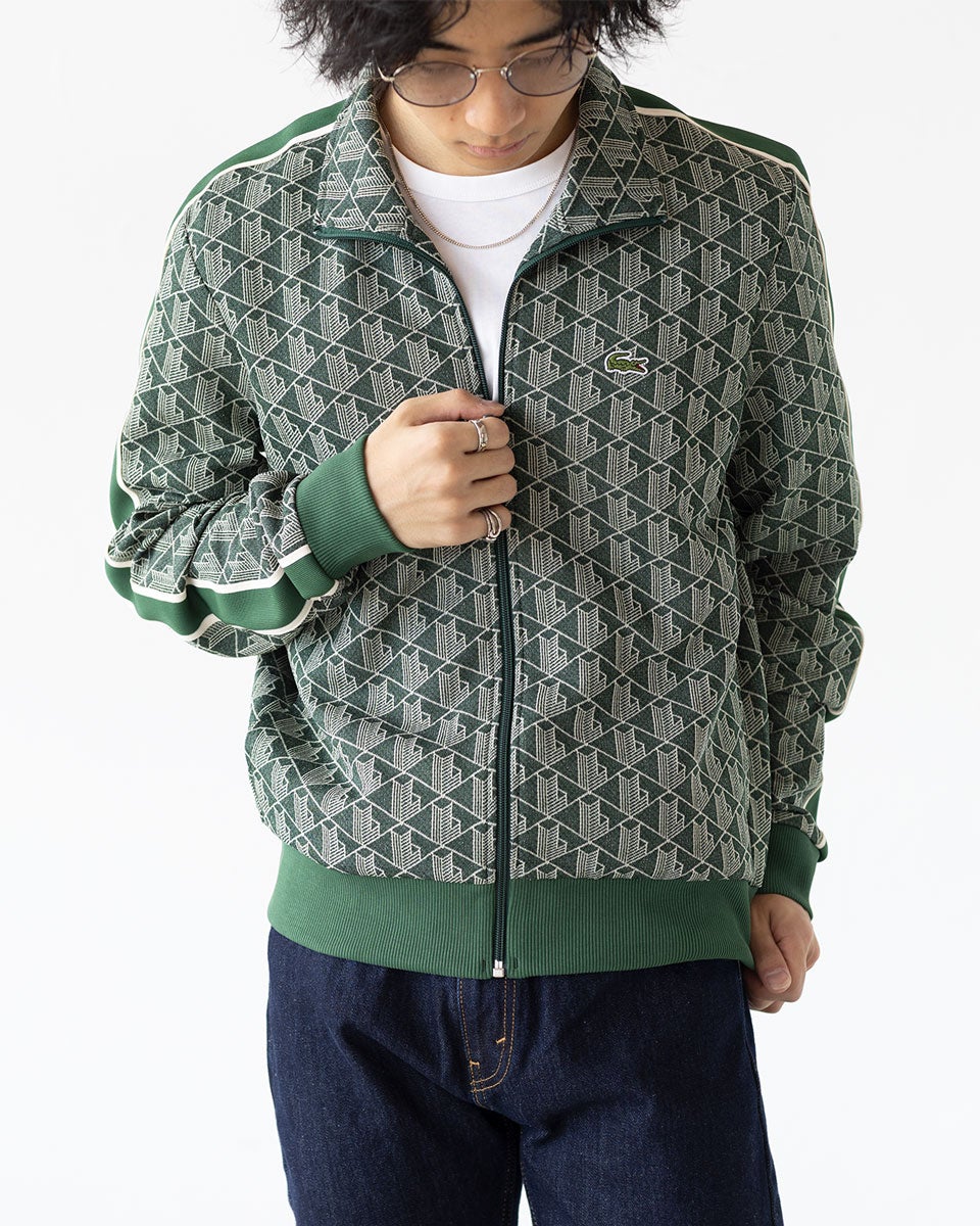 ラコステ LACOSTE ジャージ モノグラム ジャカード トラックジャケット