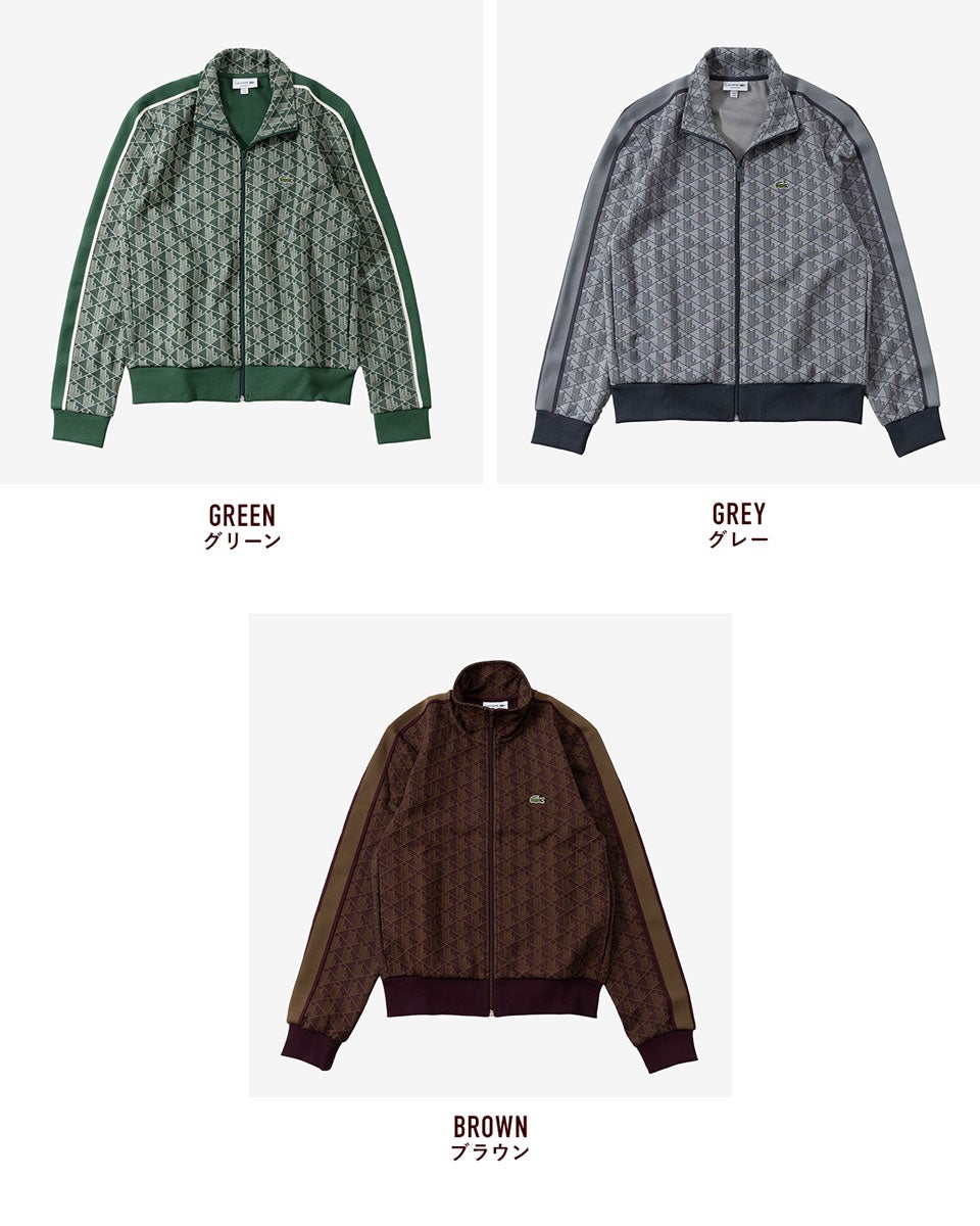 ラコステ ジャージ モノグラム ジャカード トラックジャケット LACOSTE