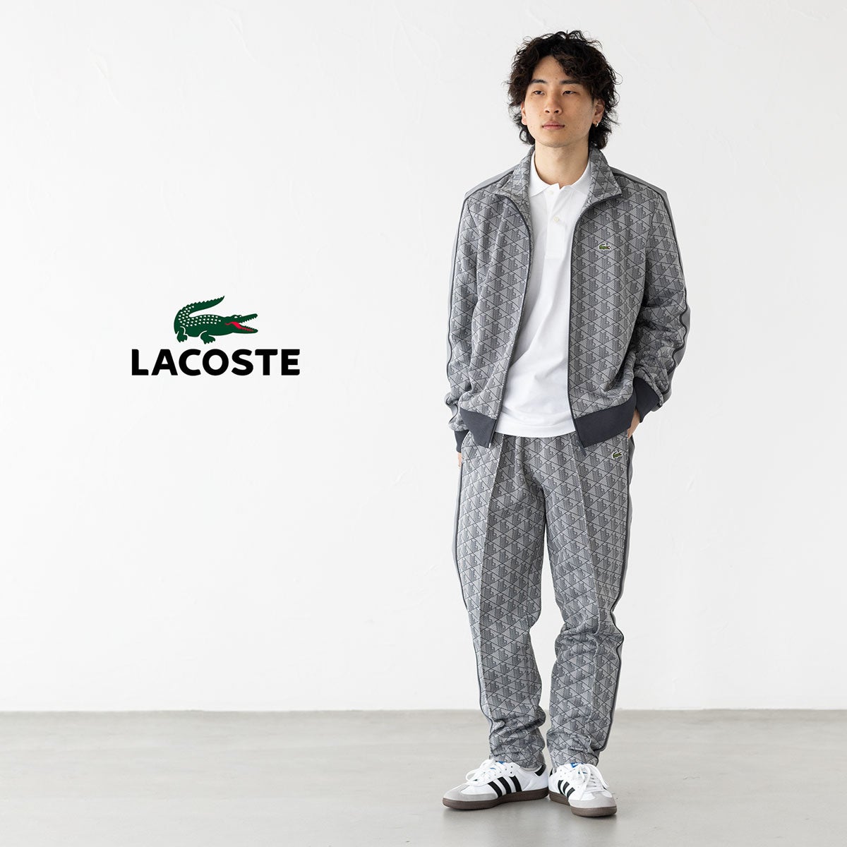 ラコステ LACOSTE ジャージ モノグラム 上下組 トラックジャケット