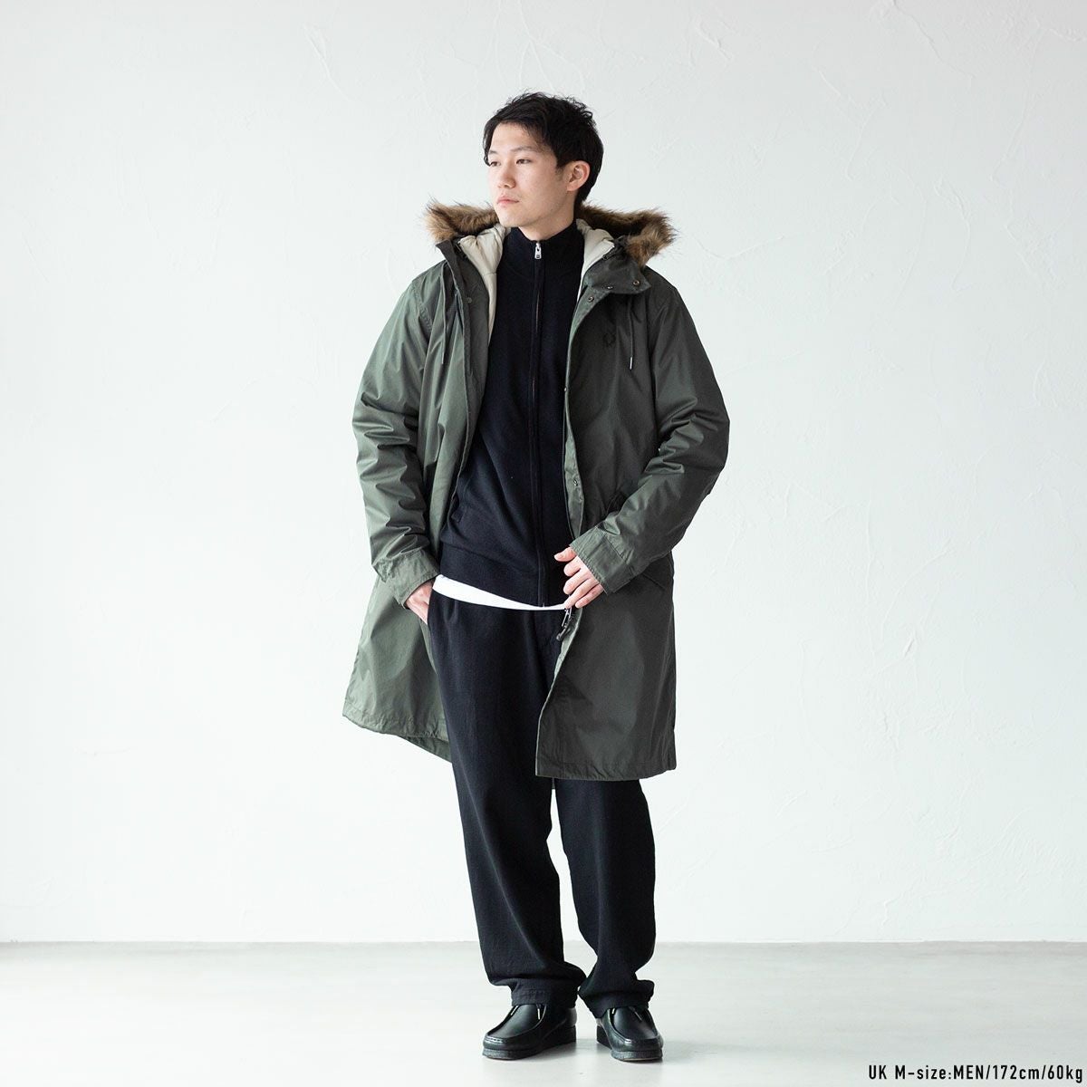 フレッドペリー フィッシュテールパーカー サイズ10 ブラック ファーライナー FRED PERRY（フレッドペリー） モッズコート ジップイン ライナー