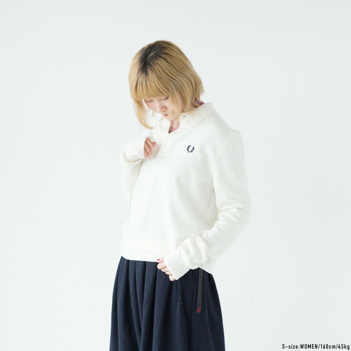 フレッドペリー ニット ポロシャツ 長袖 FRED PERRY K4535 クラシック