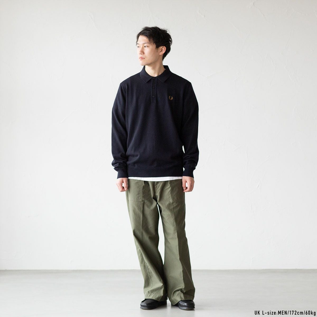 フレッドペリー　長袖 フレッドペリー ニット ポロシャツ 長袖 FRED PERRY K4535 クラシック