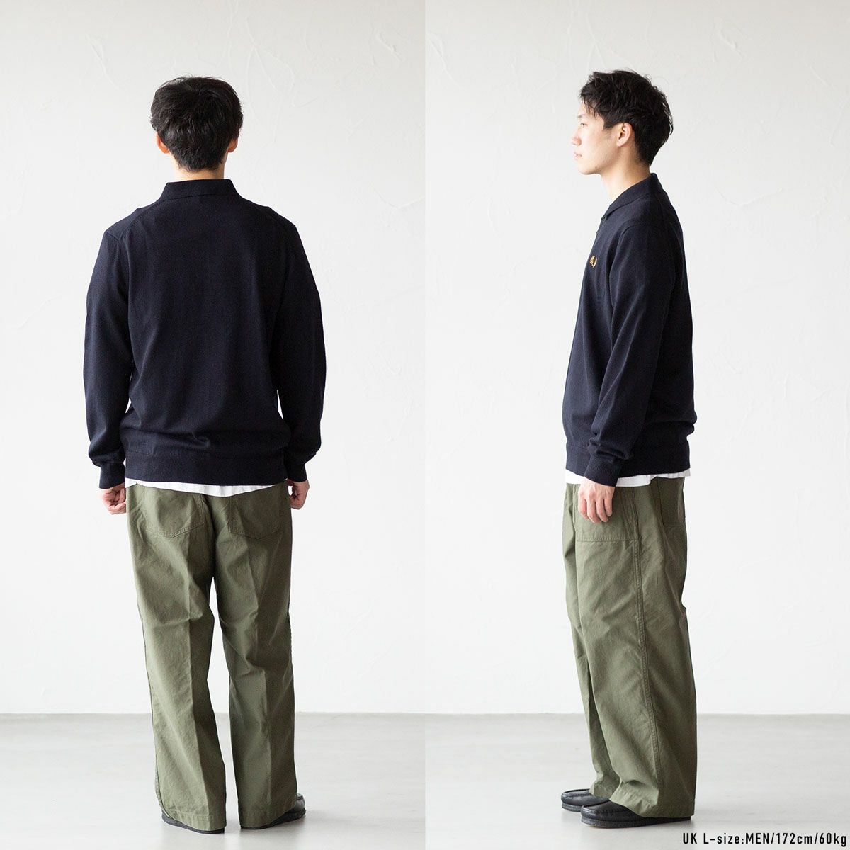フレッドペリー ニット ポロシャツ 長袖 FRED PERRY K4535 クラシック