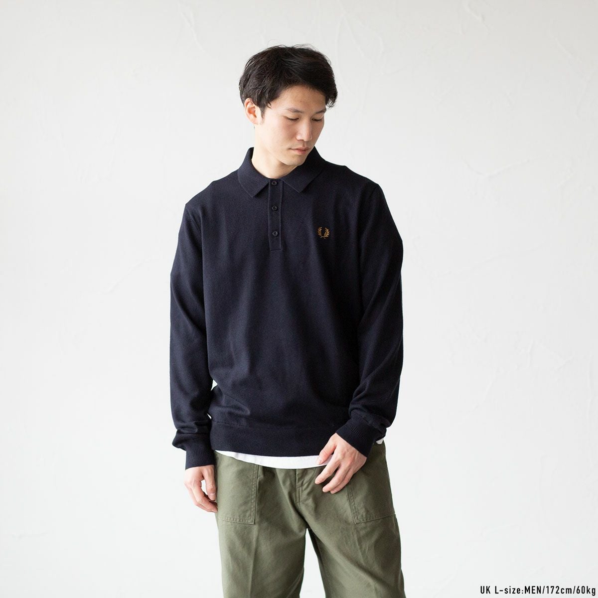 FRED PERRY 長袖ポロシャツ 美品 Fred Perry 長袖 ポロシャツ XL ブラック - メルカリ