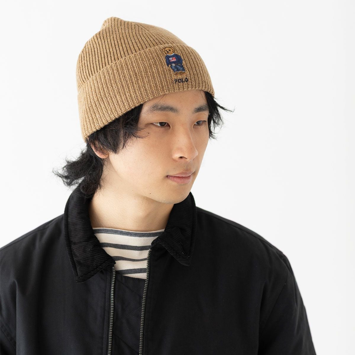 【海外購入】POLO ラルフローレン ポロベア ニット帽 ブラック ポンポン付き ポロ ラルフローレン POLO RALPH LAUREN ニット帽 ビーニー ニット
