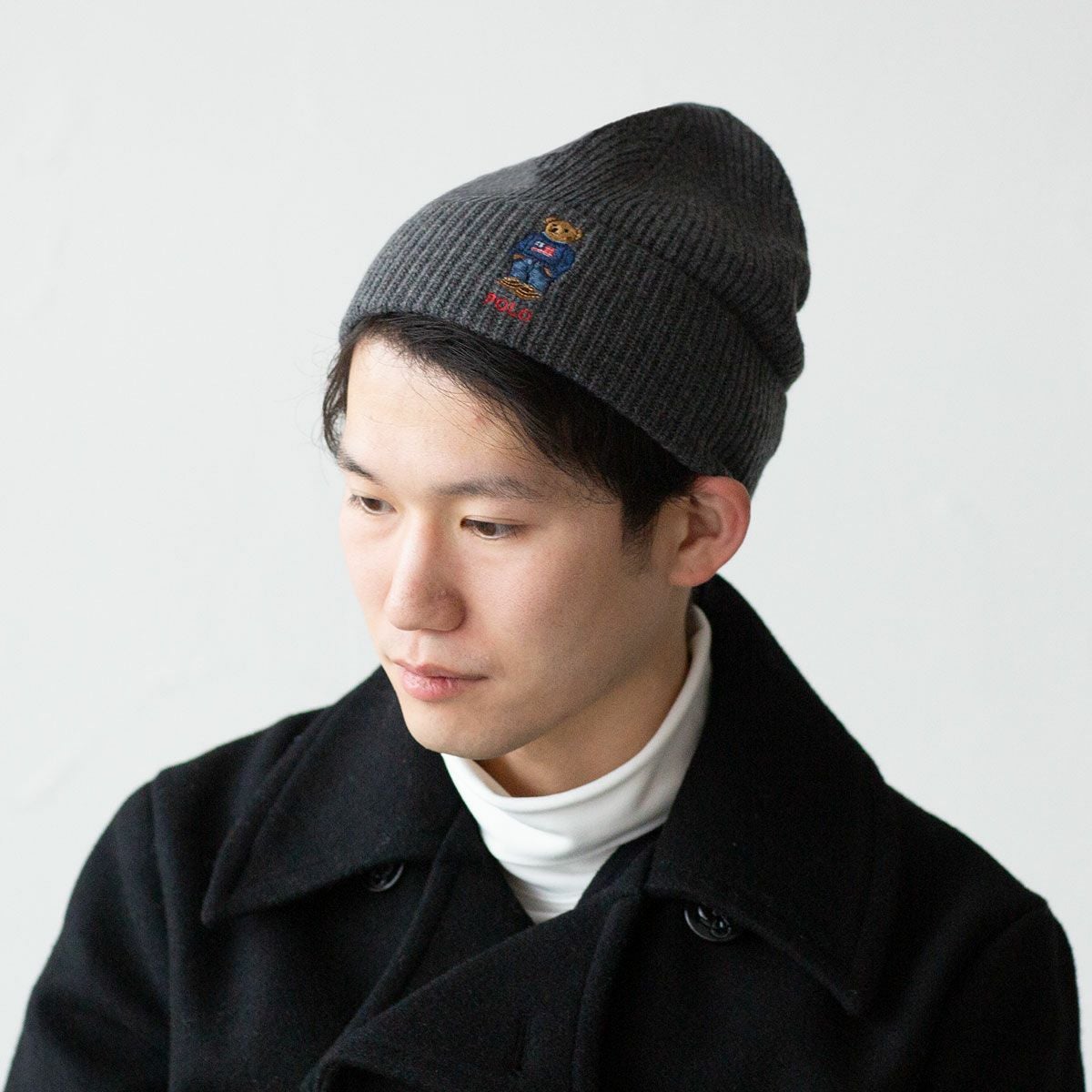 ポロベア ニット帽 POLO RalphLauren ソリッド フラッグ ベアー