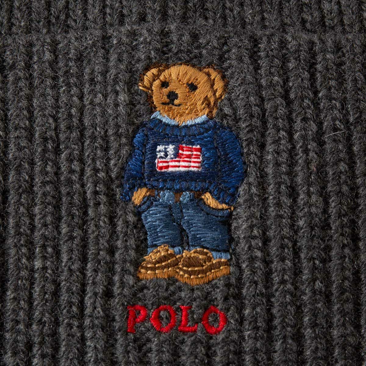 ポロベア ニット帽 POLO RalphLauren ソリッド フラッグ ベアー