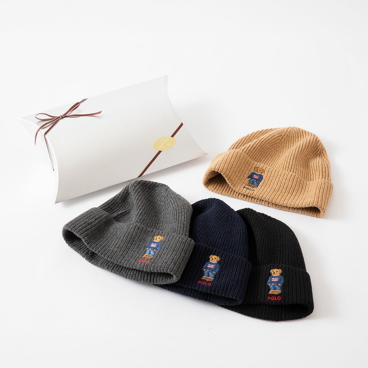 ポロベア ニット帽 POLO RalphLauren ソリッド フラッグ ベアー