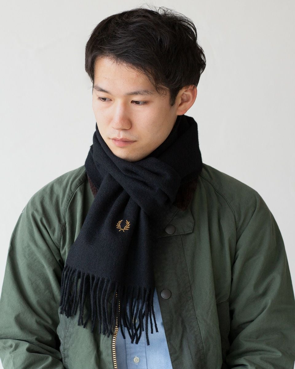 フレッドペリー マフラー FRED PERRY ラムウール スカーフ C4126
