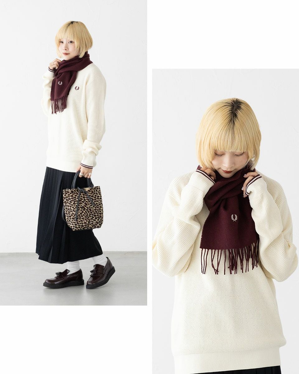フレッドペリー マフラー FRED PERRY ラムウール スカーフ C4126