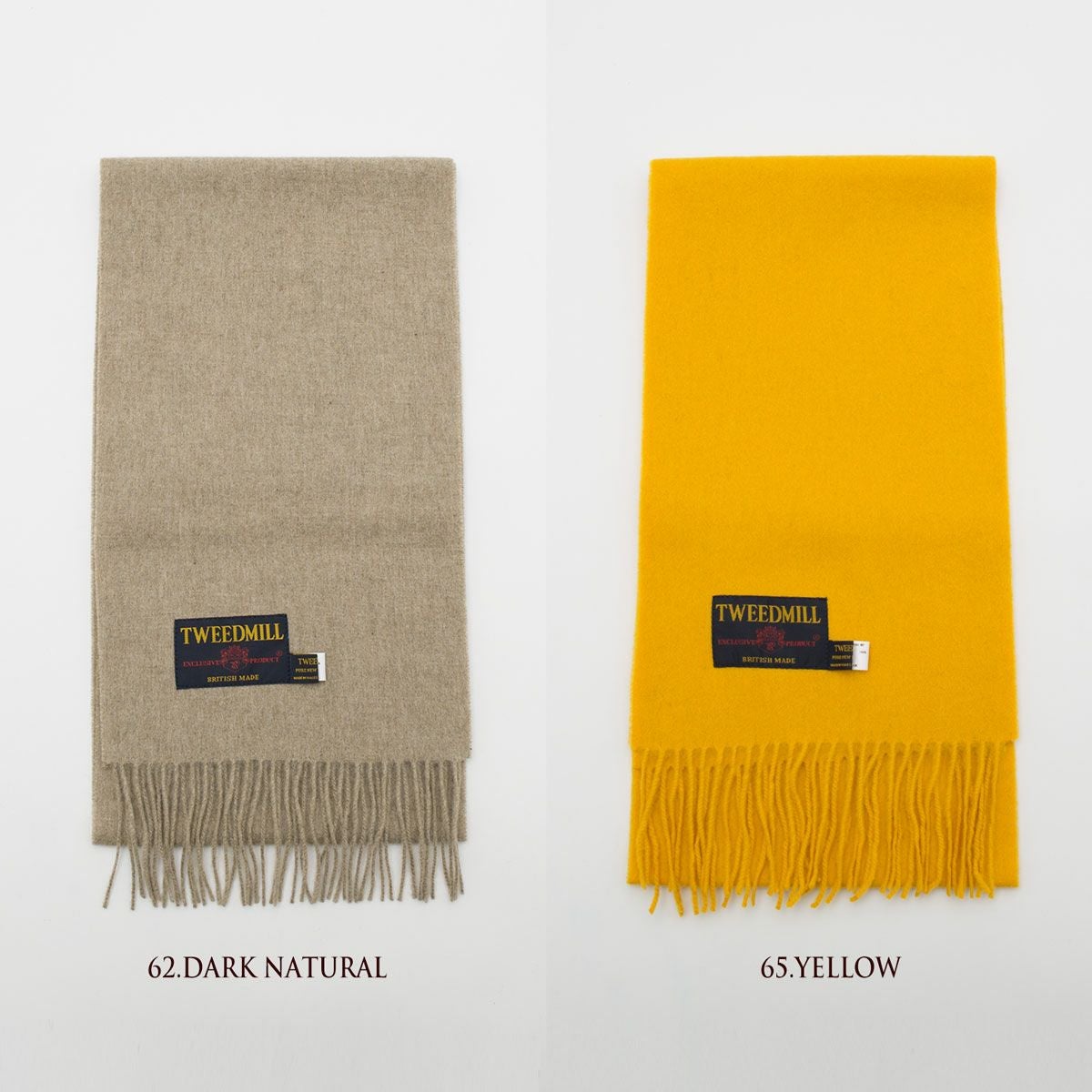ブランド古着！イギリス製 TWEEDMILL イエロー×グレー ウール マフラー ツイードミル ラムズ ウール マフラー 英国製 TWEEDMILL 25-190 メンズ