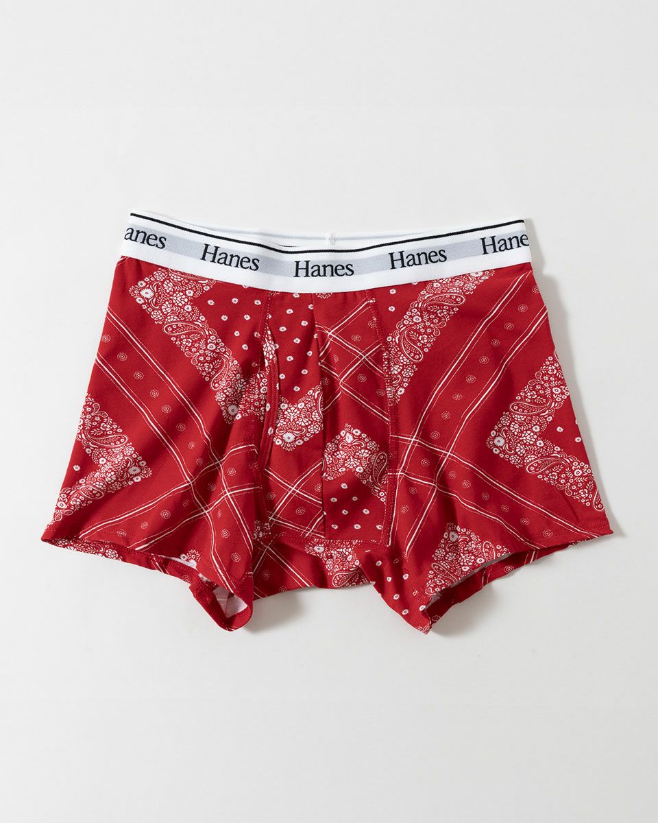 赤いパンツ HANES ボクサーブリーフ ヘインズ アンダーウエア 赤 還暦