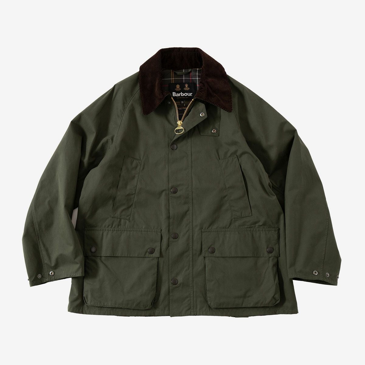 barbour ピーチスキン　ビデイル　36サイズ　バブアー　カーキ バブアー Barbour オーバーサイズ ビデイル ピーチスキン MCA0933