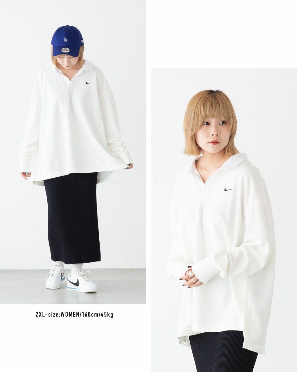 ナイキ ウィメンズ オーバーサイズド ロングスリーブ ポロシャツ NIKE ナイキ ウィメンズ オーバーサイズド ロングスリーブ ポロシャツ NIKE