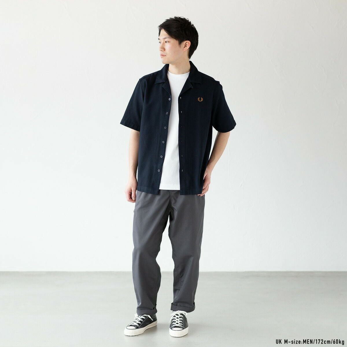 フレッドペリー ピケ テクスチャー リビア カラー シャツ FRED PERRY