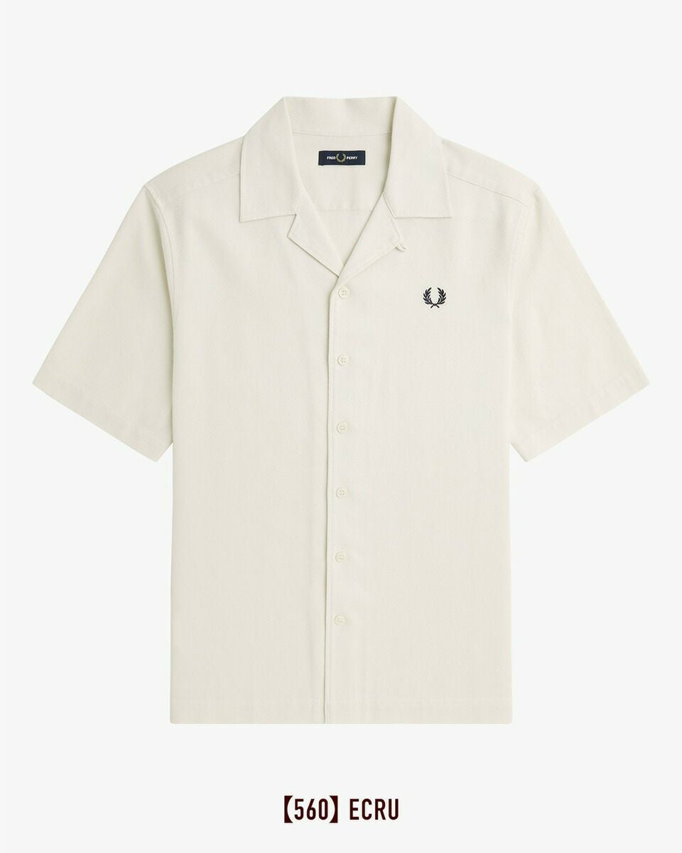 フレッドペリー ピケ テクスチャー リビア カラー シャツ FRED PERRY