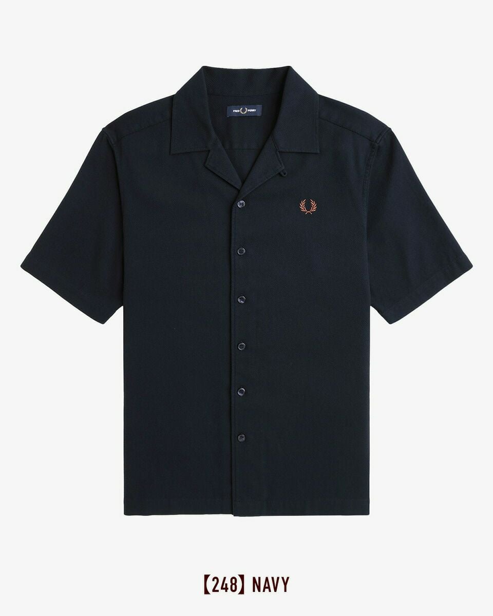 フレッドペリー ピケ テクスチャー リビア カラー シャツ FRED PERRY
