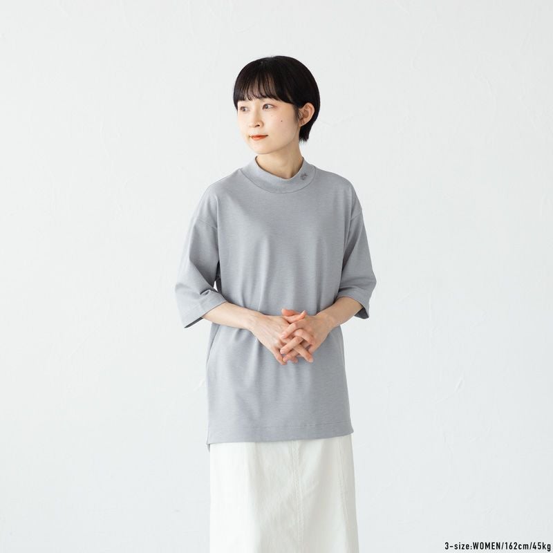 ラコステ 5分袖 モックネック サマーニット Tシャツ LACOSTE TH079LJ