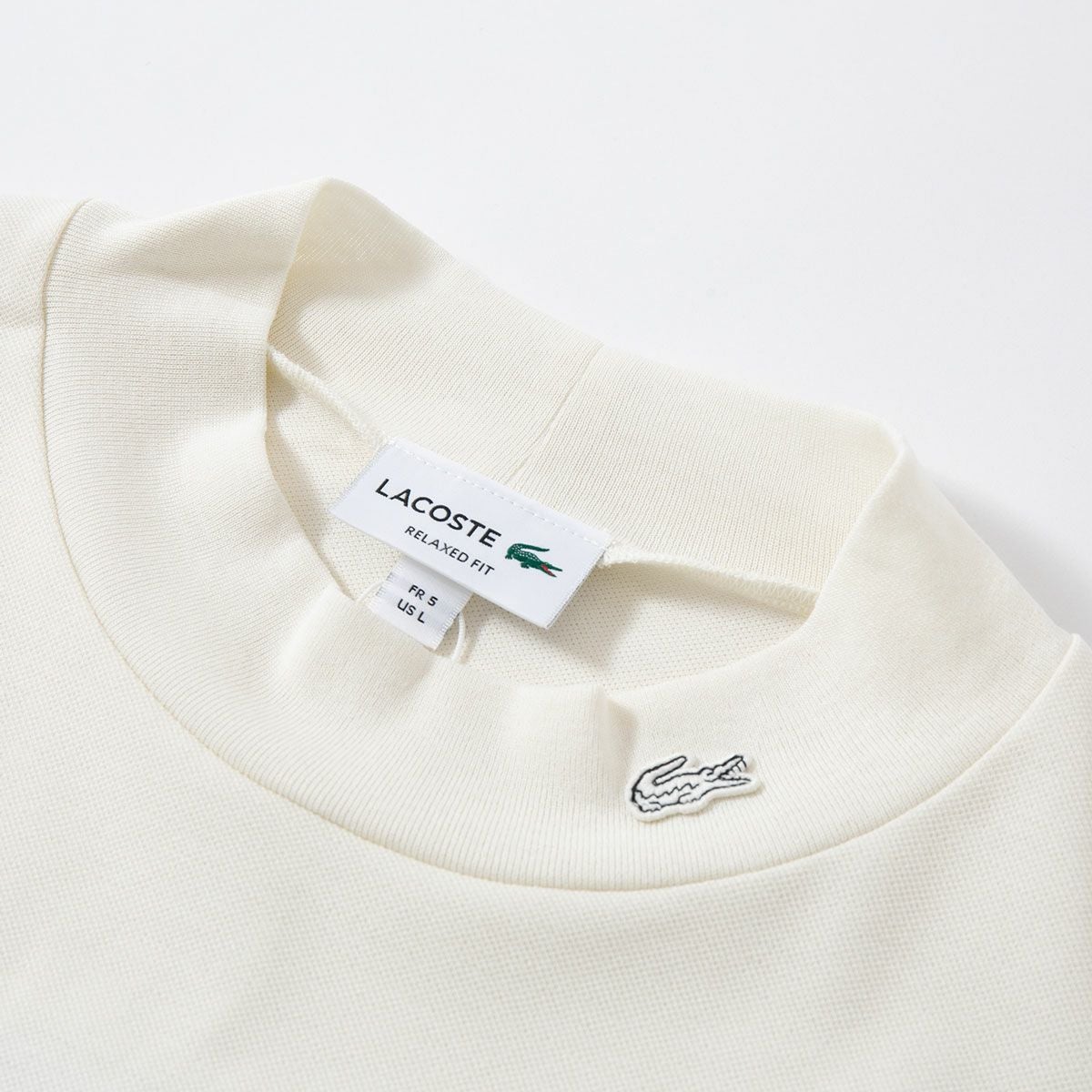 ラコステ 5分袖 モックネック サマーニット Tシャツ LACOSTE TH079LJ