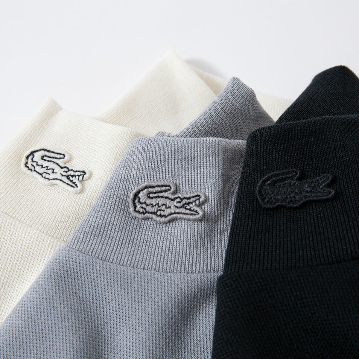 ラコステ 5分袖 モックネック サマーニット Tシャツ LACOSTE TH079LJ