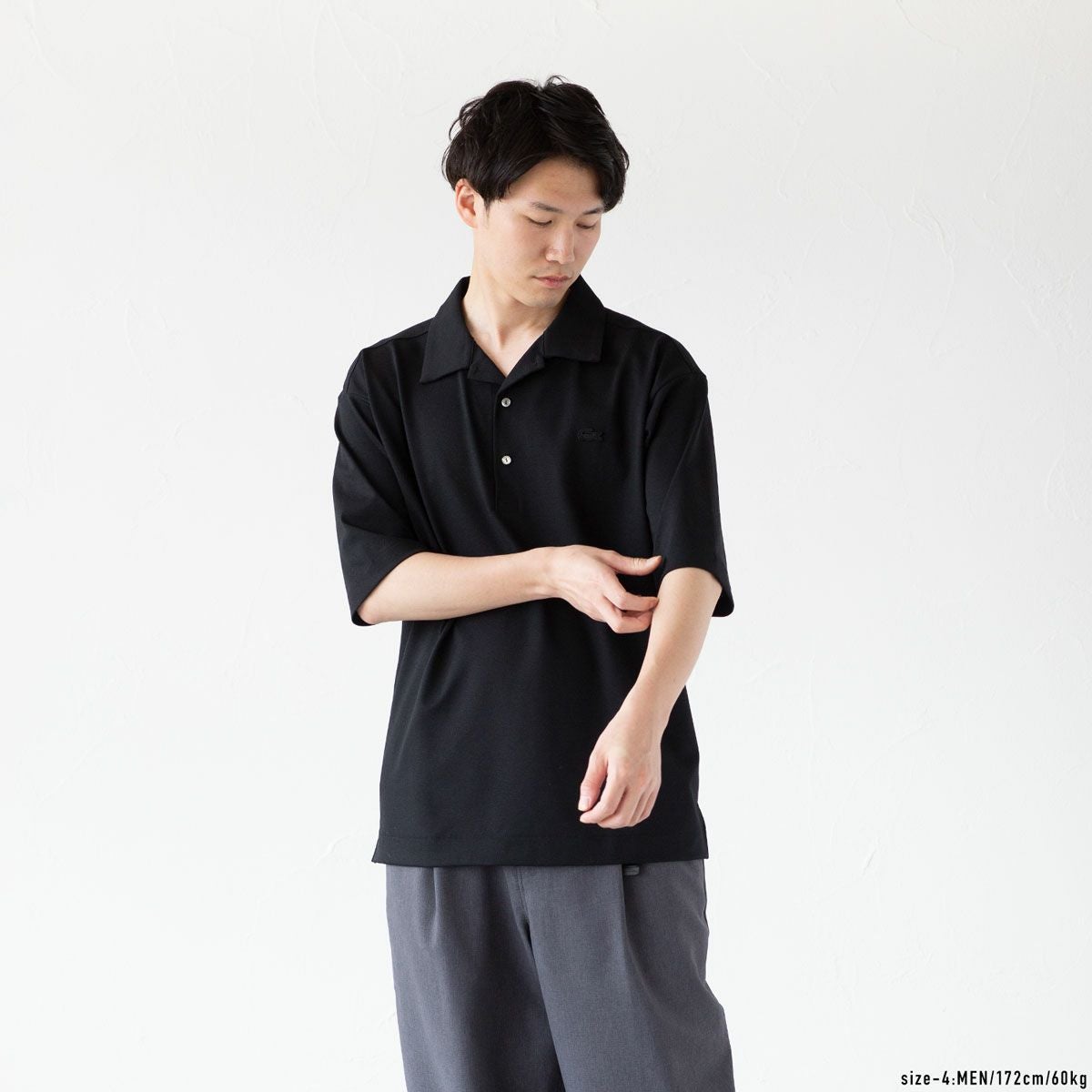 ラコステ 鹿の子地 ポロシャツ DH004J-99 LACOSTE メンズ 半袖