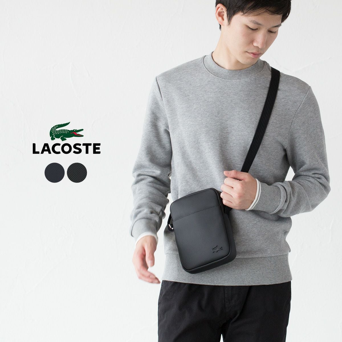 ラコステ ショルダーバッグ LACOSTE メンズ クラシック バーティカル