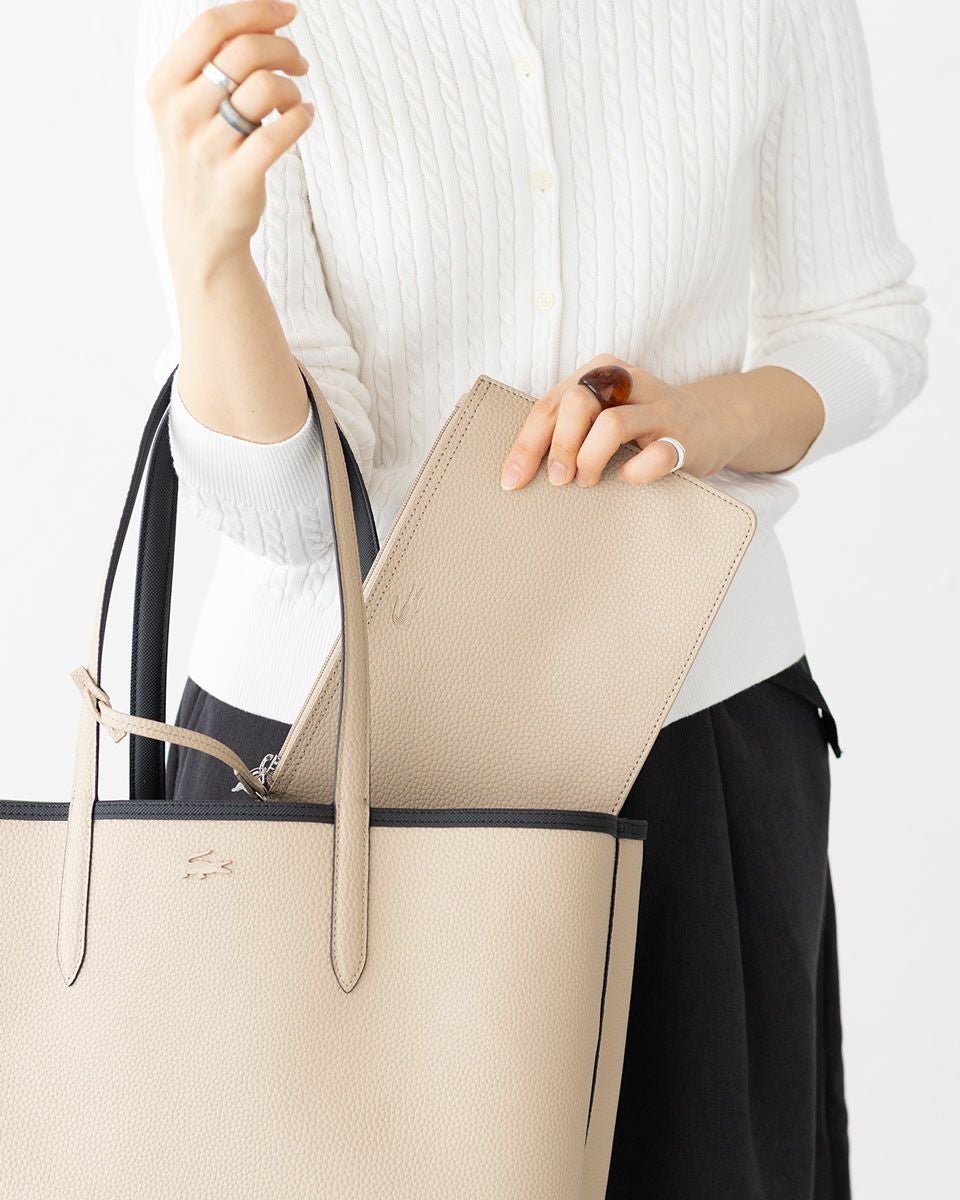 ラコステ リバーシブル トート バッグ LACOSTE NF2142AA ポーチ兼