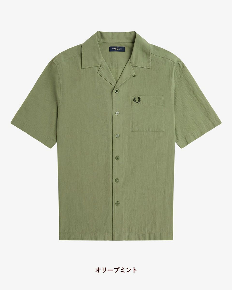 フレッドペリー FRED PERRY ライトウェイト テクスチャー リビアカラー