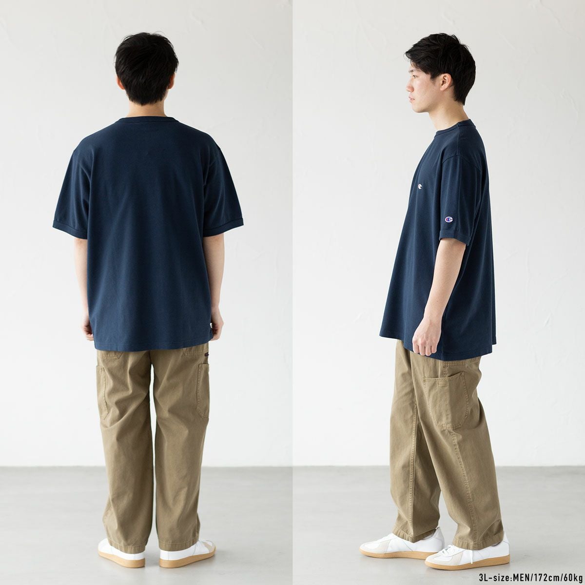 チャンピオン キングサイズ 鹿の子 Tシャツ champion ベーシック C3