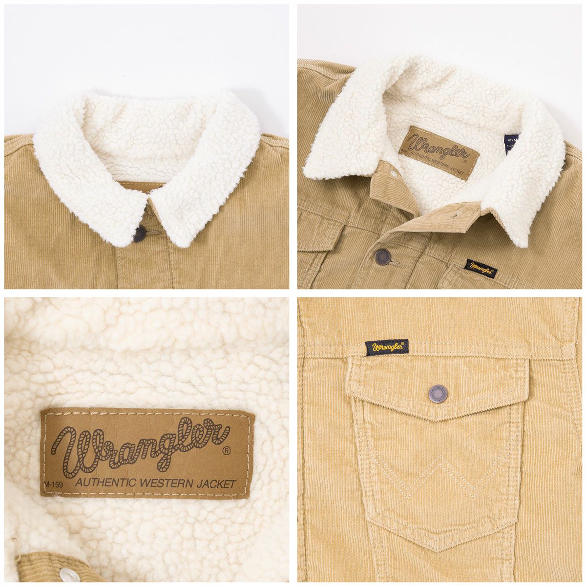ラングラー シェルパ ジャケット コーデュロイ ウィート WRANGLER