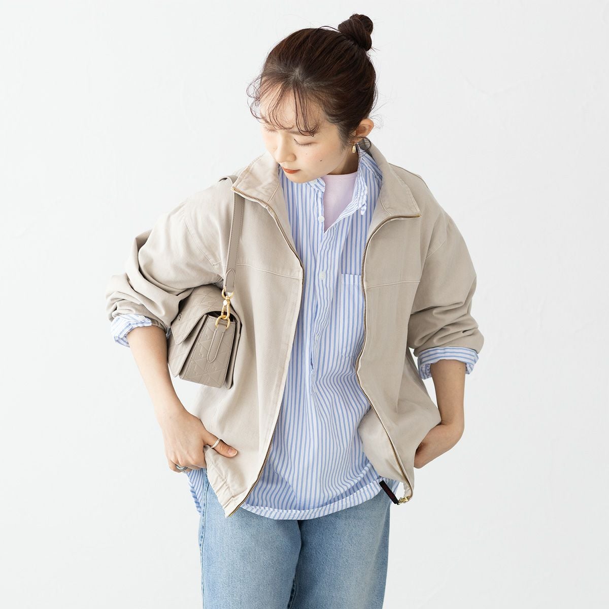  コットンツイルジャケット　Ｍ コットンツイルジャケット - ダークベージュ - レディース | H&M JP